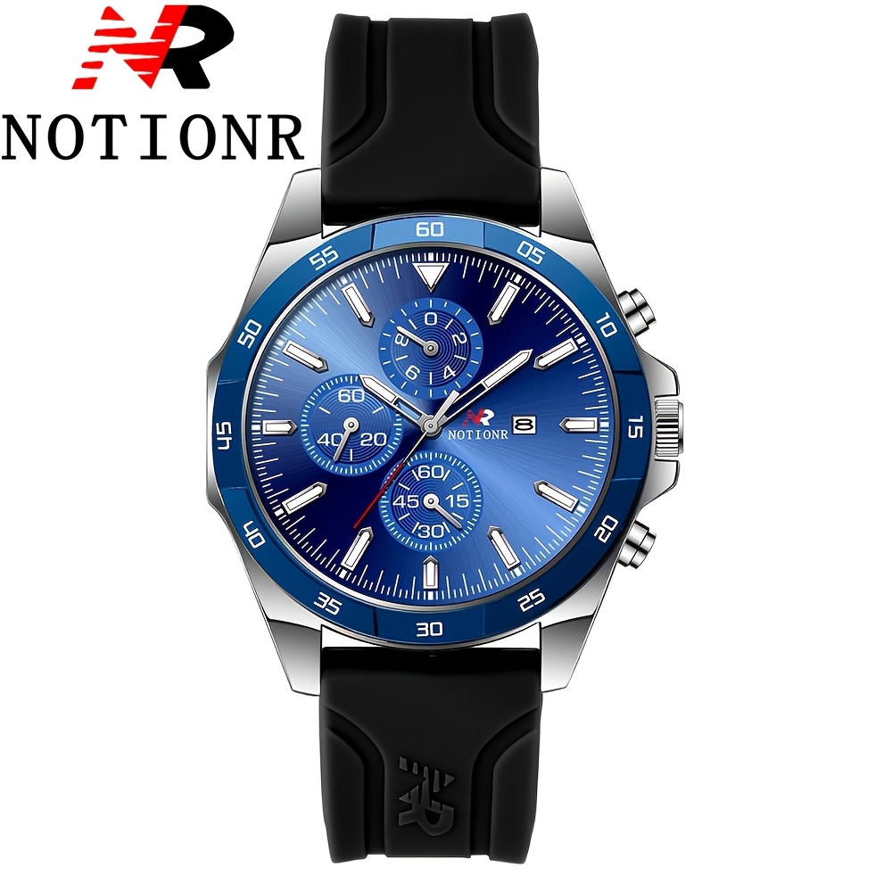 1pc Men'S Fashion Casual Quartz Watch, Silicone Strap, Date Display - Stylish Casual Wristwatch for Casual Attire, Casual Wristwatch | Sporty Watch Design | Quartz Movement, Thanksgiving, Christmas The Perfect Gift Reloj Para Hombre. - Image 8
