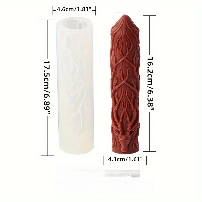 Silicone Mold for Crafting 3D Columnar Candles Shaped Like Reindeer Antlers, Perfect for Christmas Decorations And Gifts.