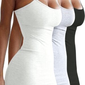 3-Pack Women's Sexy Off-Shoulder Slim-Fit Dress - Stretch Machine Washable Solid Color Casual Clothing for Daily and Seasonal Wear, Dresses For Women, Womens Clothes, Short Dress, Dress For Women, Short Dresses For Women, Clubbing Outfits For Women, Undergarments For Women, Party Dresses For Women, Retro Dresses For Women, Durable Material, Easy Care