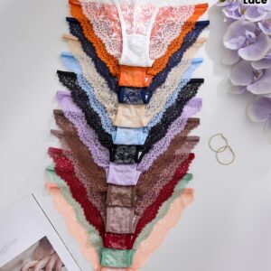 12-Pack Women's Low-Rise High-Elasticity Hipster Panties - Full Coverage Lace Underwear, Solid Color (12 Individually Wrapped) - Soft Low-Rise Briefs for Daily Wear, Hand Washable, Non- - Pack for Convenience & Value
