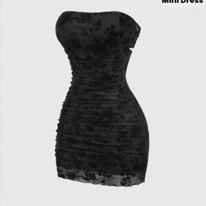 Women's Sleeveless Off-Shoulder/Boat Neck Mini Dress - Slim-Fit Short Summer Dress with Solid Color, Machine Washable Party Wedding Guest Dress, Spring/Summer Elegant Outfit for Beach & Special Occasions (Non-)