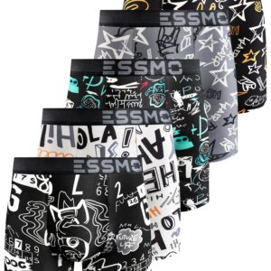 5pcs of Men'S Long Boxer Briefs