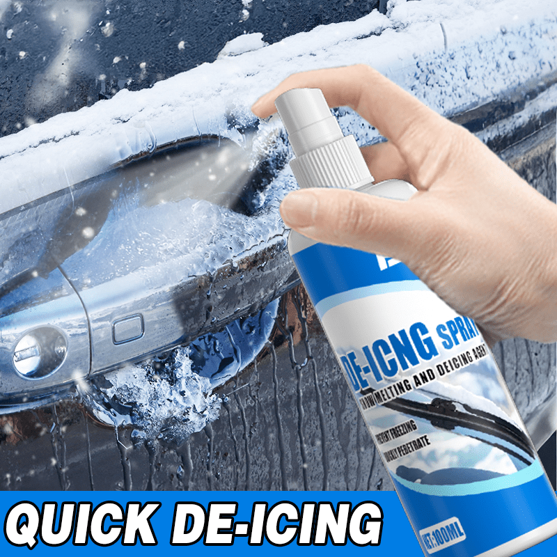2pcs Universal Car De-Icing Spray, Quickly Melts Frost and Prevents Refreezing for Windows & Mirrors - Winter Safety Care Solution | Fridge Defroster & Auto Glass Defogger | Portable Anti-Freeze Agent with Fast-Acting Formula, Windshield Defroster