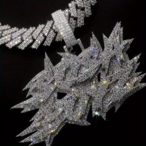 925 silver, inlaid Moissanite hip-hop style pendant, Men's and Women's necklaces, DIY letter name necklaces, birthday gifts, holiday gifts, the best gifts for boyfriends, daily wear