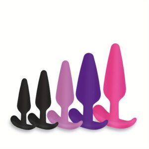 5pcs Unisex Silicone Anal Butt Plug Set, Trainer Kit with Flared Base for Women, Men Comfortable Long-Term Wear, Premium Training Sets, Sex Toys for Couples, Adult Sex Toys