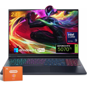 Acer Predator Helios Neo 16S AI Gaming Laptop | NVIDIA GeForce RTX 5070Ti GDDR7, Intel Core Ultra 9 275HX, 16" OLED 240Hz, 64 GB DDR5, 1 TB SSD, RGB Backlit Keyboard, Windows 11 Pro, Accessories