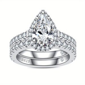 European And American New S925 Silver Trend Fashion Hip-Hop Men'S Ring Light Luxury High-End Moissanite Jewelry, Holiday Accessory, Casual Attire, Statement Piece, Bohemian Style, Durable Craftsmanship, Fourprong Setting, Wedding Ring Set Couple, Eternity Band Ring For Women, Ring For Women High Quality, Moissanite Ring For Women, Wedding Band For Women, Wedding Ring For Women, Women Ring