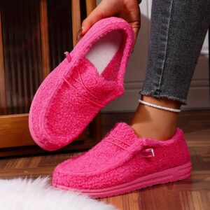 Women'S Flat Shoes, Thickened And Lined for Warmth. Winter Footwear for Women.
