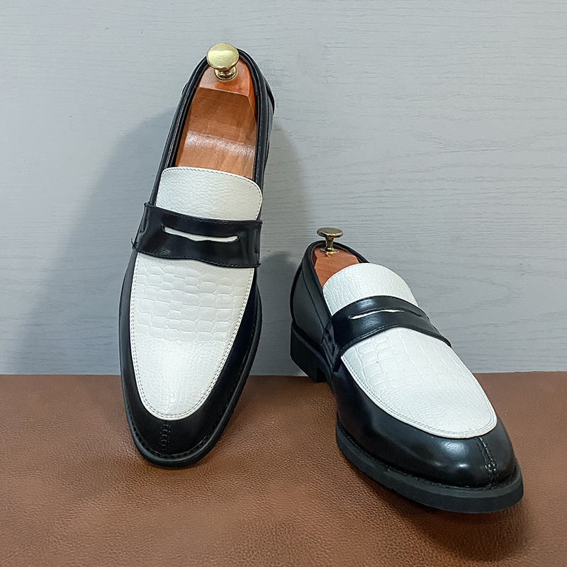 Men'S Large Size Slip-On Penny Loafers - Upper & Non-Slip Rubber Sole, Thick Cushioned Insole, Low-Top Round Toe Formal & Casual Shoes for Business, Office, Semi-Formal Events - All-Season Comfortable Dress Shoes for Men - Image 2