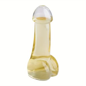 Unique Penis-Shaped Wine Glass - Transparent Glass Champagne & Whiskey Goblet, Reusable for male-Themed Parties, Bachelor Parties, Events - Novelty Drinkware for & (Hand Wash Only)