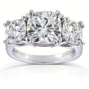 1pc 5CT Moissanite +S925 Silver Women'S Wedding Ring, Engagement Ring, Memorial Ring, Mother'S Day to the Wife, Mother, Girlfriend, Daughter the Best Gift