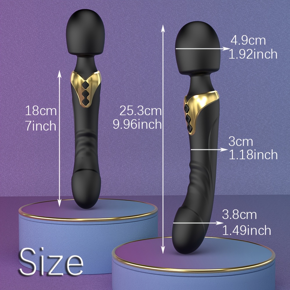 10 inch Clit Vibrator Vibrating Double Head Dildoes G-spot Massager Mutiple Vibration Modes Clitoris Stimulator Realistic Dildoes Nipples Stimulation Rechargeable Adult Sex Toys for Women Masturbation, Solo Play, Compact Vibrator, Bodysafe Material - Image 3