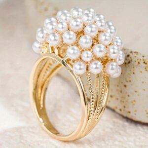 [Elegant | Luxury]  Elegant Luxury Pearl Ring | Vintage-Inspired Jewelry for Women & Men | Wedding, Party, Daily Wear Gift
