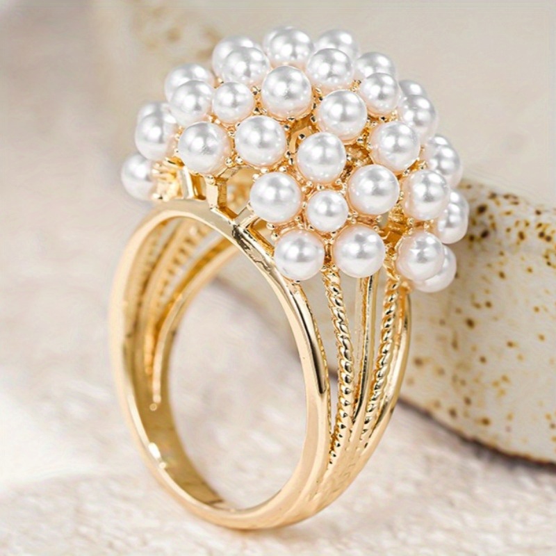 [Elegant | Luxury]  Elegant Luxury Pearl Ring | Vintage-Inspired Jewelry for Wo…