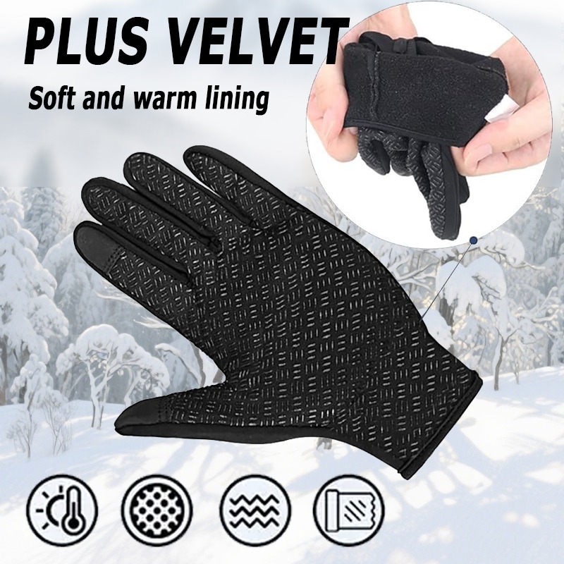 Unisex Winter Warm Gloves with Touchscreen Function - Thermal Insulated Ski & Cycling Gloves for Men & Women, Anti-Slip Grip, Ergonomic Design for Running, Driving - Image 4