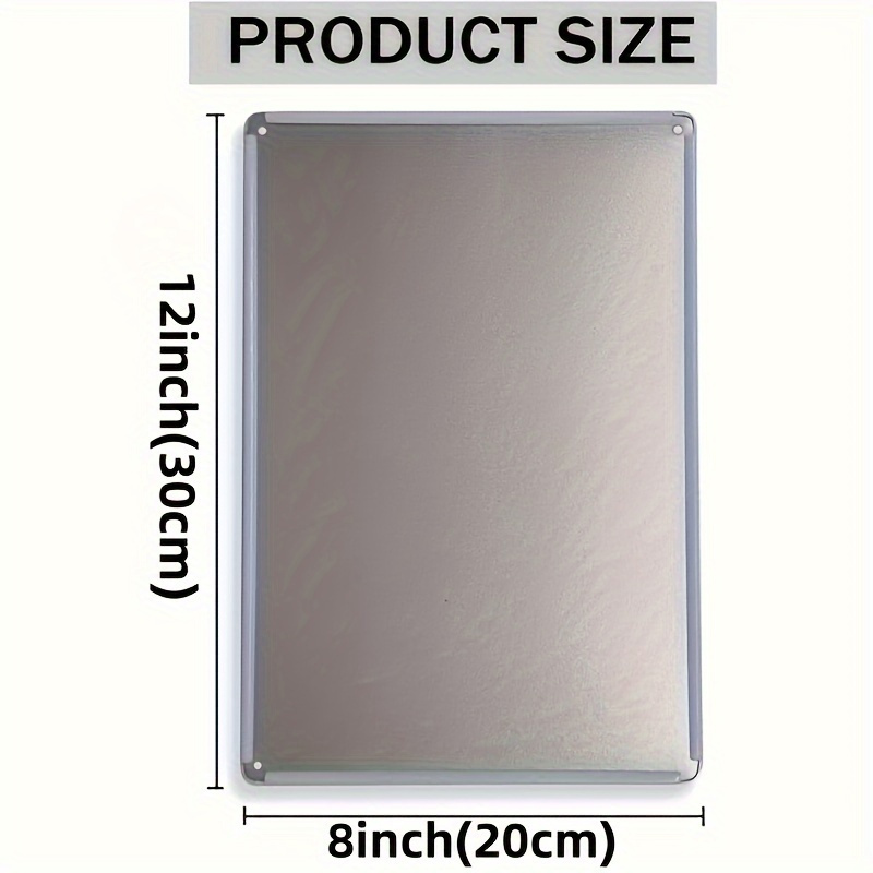 2D Flat, 8x12 Inch Gym Wall Decor Metal Sign - -Themed Fitness Motivational Plaque, Durable Iron Health & Vitality Symbol for Gym, Sports Center, Clinic, Spa - Modern Workout Room Decoration for trainers & athletes, 2D Flat - Image 3