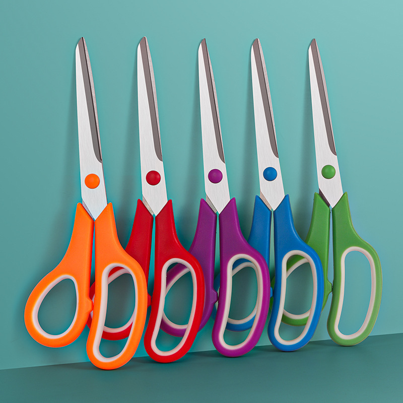 Scissors with a Soft Grip And Stainless Steel Blades - Ergonomic Design, Available in Various Colors, Suitable for, School, And Home Use - Durable Metal Construction for Cutting, School Supplies, Modern Scissors. - Image 2