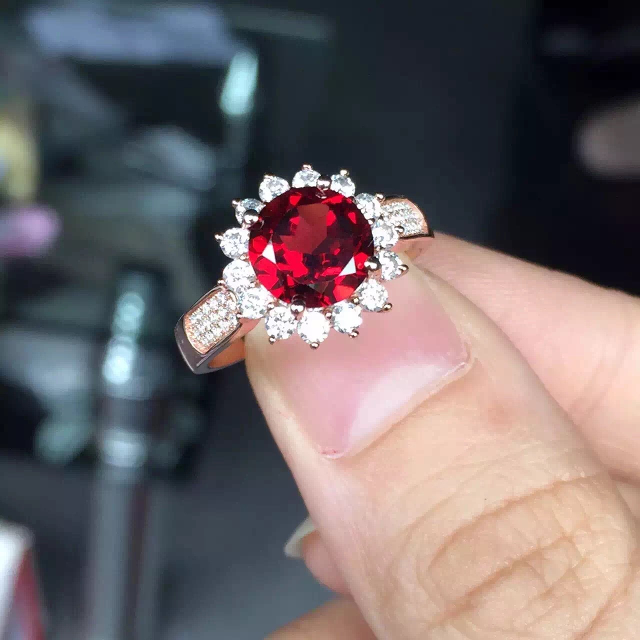 Luxury Women Ring S925 Sterling Silver with Natural Gemstones, Exquisite Fine Jewelry for Elegant Women