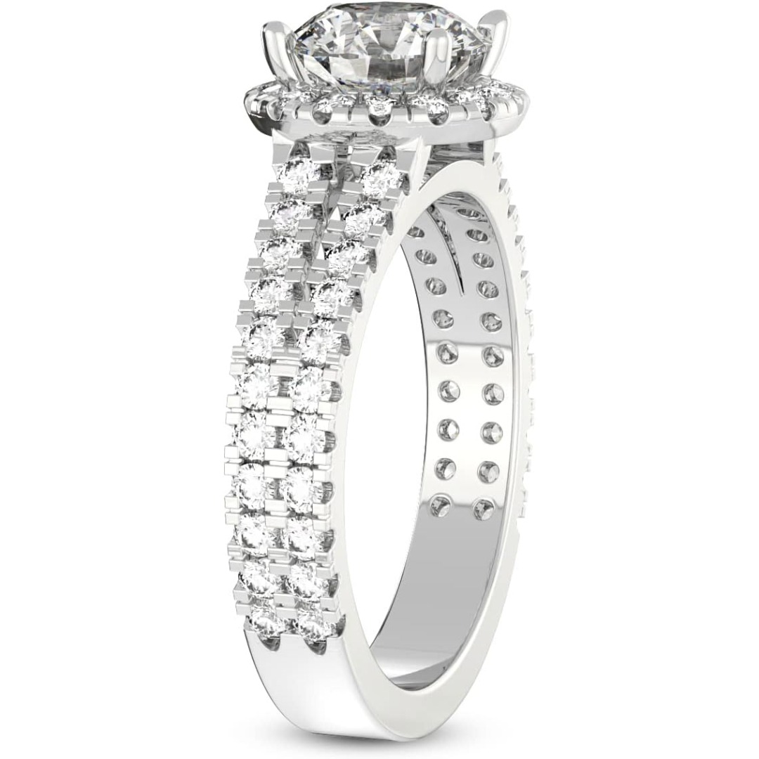 The VVS Lab-Grown Diamond Solitaire is a high-specification jewelry piece that prioritizes clarity, scale, and ethical luxury. VVS Clarity Lab Diamond: Features a "Very, Very Slightly Included" gemstone, ensuring a crystal-clear appearance that is virtually indistinguishable from the finest natural diamonds. Versatile Carat Range: Offered in 1, 2, 3, 4, and 5-carat options, providing a bespoke fit for every style, from minimalist elegance to breathtaking "statement" luxury. Premium S925 Foundation: Forged from high-grade Sterling Silver and finished with an advanced electroplating layer to provide a hypoallergenic, high-luster glow. Classic Four-Prong Mount: The minimalist setting is designed to "lift" the diamond, allowing maximum light entry to emphasize the stone's natural refraction. Multi-Occasion Appeal: A timeless silhouette that serves as the perfect Engagement Ring, Wedding Band, or Valentine’s Day surprise. - Image 2