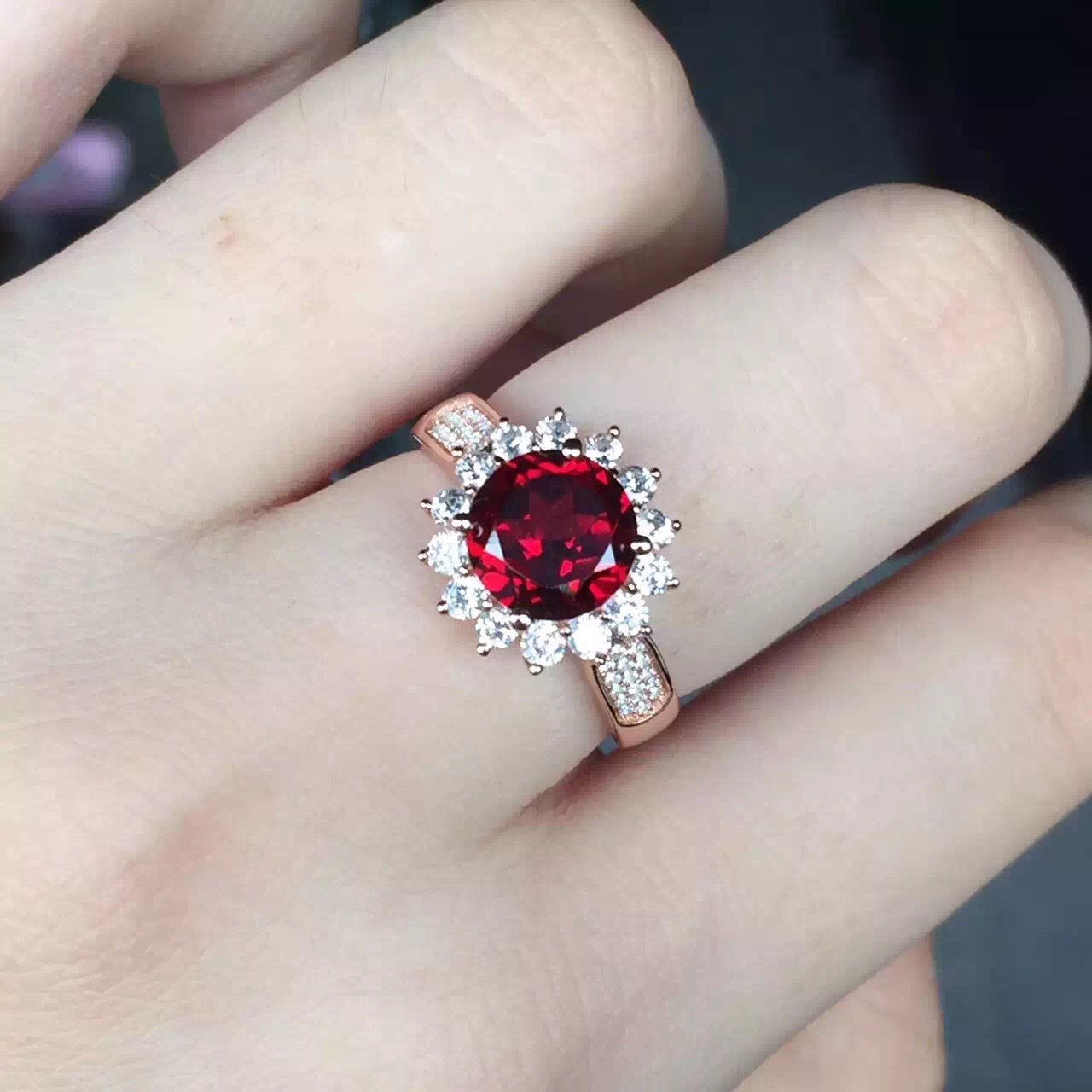 Luxury Women Ring S925 Sterling Silver with Natural Gemstones, Exquisite Fine Jewelry for Elegant Women - Image 3