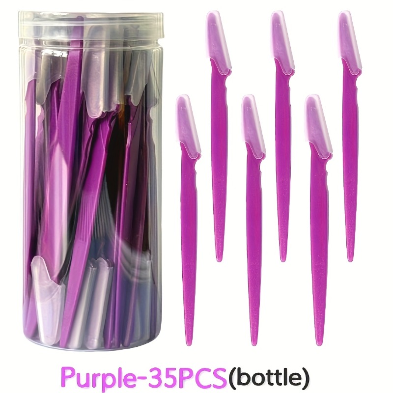 35pcs Multi-Color Full Face & Body Hair Shaver Set for Men & Women - Heavy-Duty Stainless Blades, Complete Kit with Protective Cover - Eyebrow Trimmer, Facial & Body Grooming Tools (No Scissors Included) - Care Kit for - Image 15