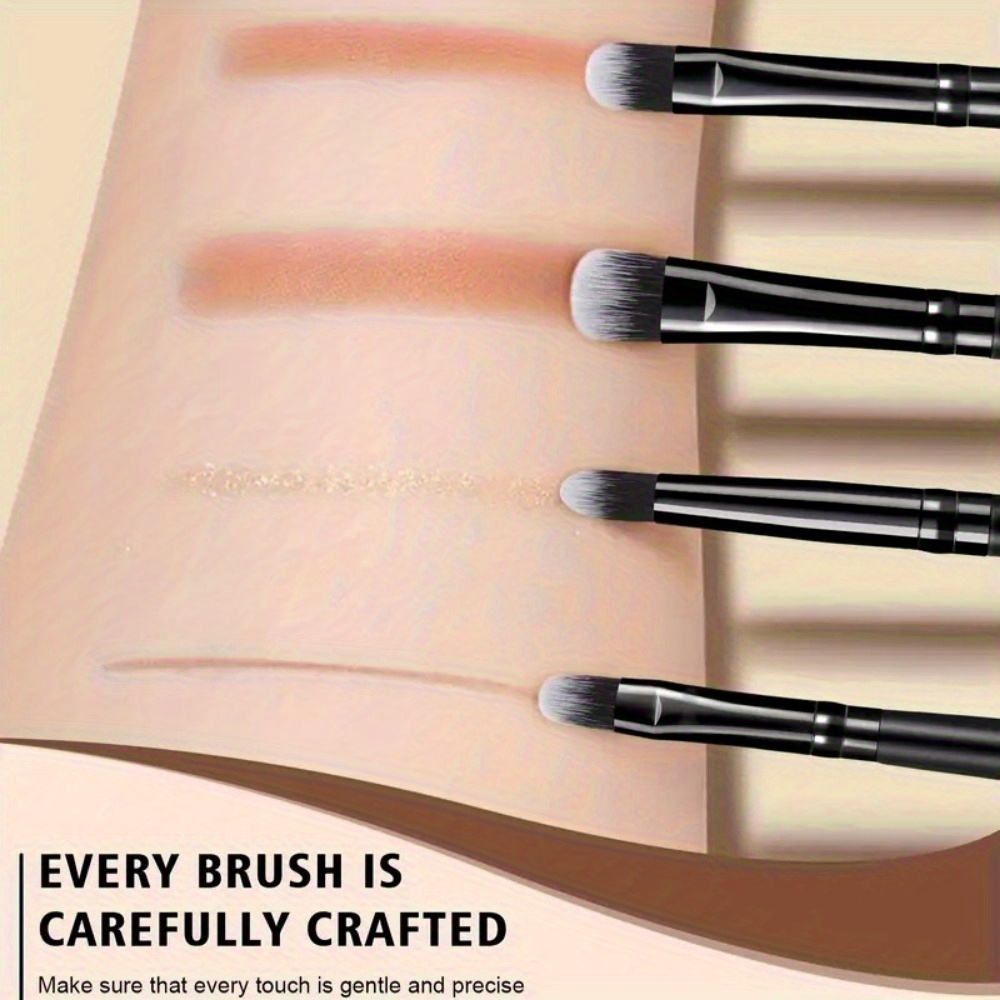 A Set of Black Makeup Brushes Featuring 13 Premium Synthetic Tools for Foundation, Concealer, Eyeshadow, And Blush, Along with a Makeup Sponge And a Cleaning Tool. - Image 3