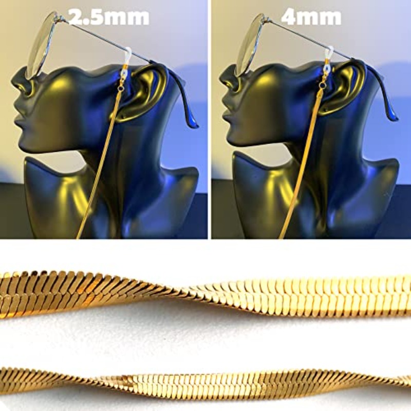 Eyeglass Chains for Women Stylish Glasses Chains Face Mask Holder Black - Image 4