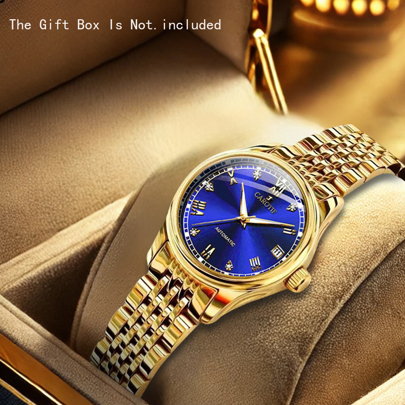 2pcs Set Women'S Yellow | College Style, Fashionable and Elegant, Luxury Alloy Mechanical Watch and Bracelet Gift Box Set for Christmas, Halloween, Thanksgiving - Image 10