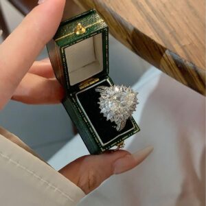 Moissanite Ring S925 Silver 4 carat 8 12 Teardrop Pear Shaped Light Luxury Moissanite Moissanite Wedding Ring, Elegant, Romantic, Classic Design, Fashionable Luxury Jewelry, Ideal Choice for Valentine's Day Birthday Gift