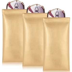 Women's Large Clear Fashion Glasses & Eyeglass Case with Golden-Tone Snap Closure - Oversized Protective Eyewear Holder, Scratch-Resistant, Impactproof, Secure Squeeze Mechanism for Round/Pilot/Octagonal Frames, & Everyday Use, Stylish & Durable Design, Scratch-Resistant, Clear Front for Easy Visibility, Secure Snap Closure, Ideal for Large Frames, Scratch & Impact Protection