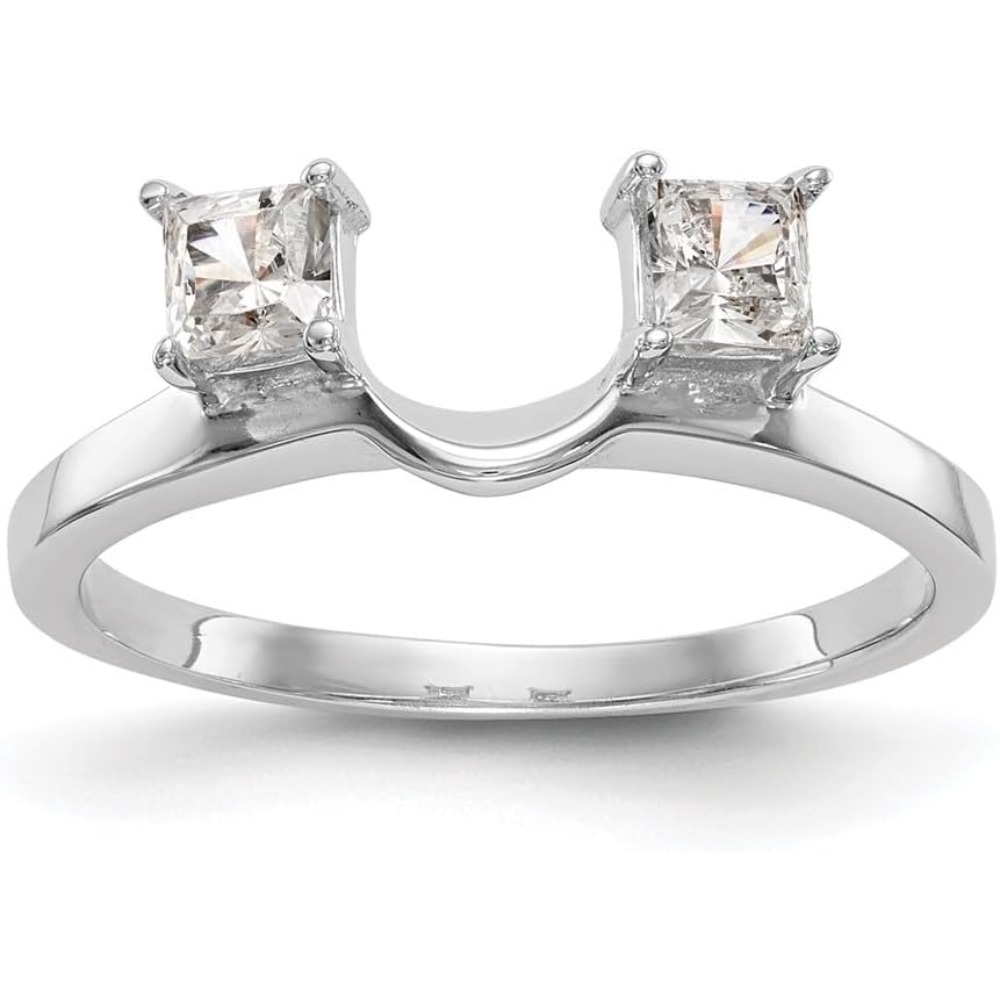 2D Flat - 2Deal White Golden Ring | 18K Golden Plated, Moissanite Enhancer, Vin…