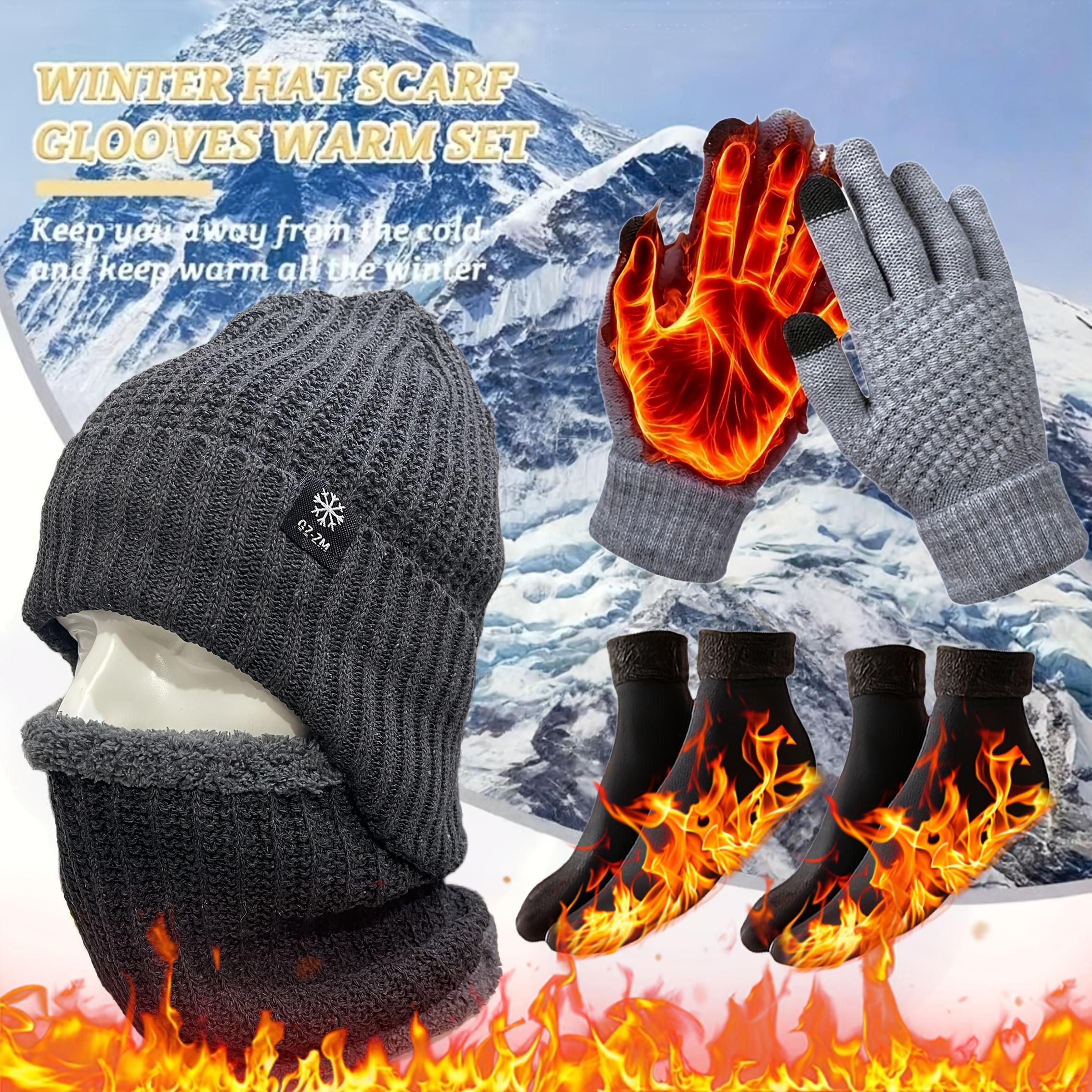 5pcs Winter Warmth Bundle: Ear Protection Hat, Neck Warmer, Touchscreen Gloves & 2 Pairs Thick Socks - Cold Weather Outdoor Gear Suitable for Skiing, for, for Camping - Ideal New Year Gift - Image 8