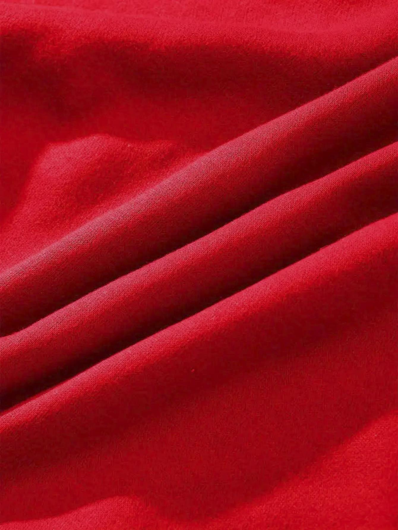 Men'S Red Joyful Face Graphic Hooded Sweatshirt with Smiling Face & Smiling Eyes Print - Soft Mid-Stretch Fabric, Adjustable Drawstring Hood & Kangaroo Pocket, Casual Streetwear for Spring/Fall, Machine Washable Regular Fit Long Sleeve Pullover Swea - Image 5