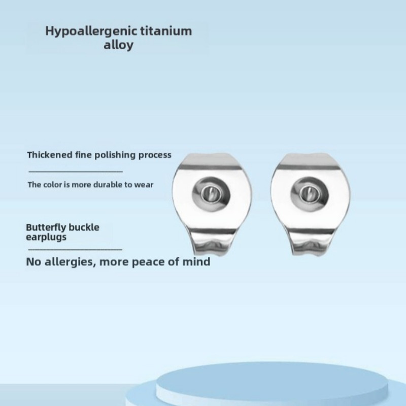 1 Box of Approximately 200 Textured Butterfly-Shaped Silvery Earplugs - Image 7