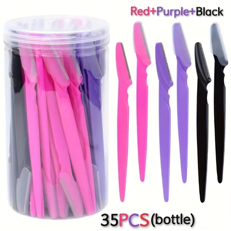 35pcs Multi-Color Full Face & Body Hair Shaver Set for Men & Women - Heavy-Duty Stainless Blades, Complete Kit with Protective Cover - Eyebrow Trimmer, Facial & Body Grooming Tools (No Scissors Included) - Care Kit for - Image 14