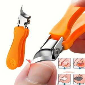 Heavy-Duty Professional Nail Clippers for Thick & Hard Toenails - Large Opening Anti-Splash Design, Ultra-Sharp Blade, Ergonomic Grip - Ideal for Ingrown Toenails, Home or Salon Use - Durable Construction, Ingrown Toenail Care, Toenail Clippers, Salon Quality Tools, Modern Clipper Design, Sturdy Construction