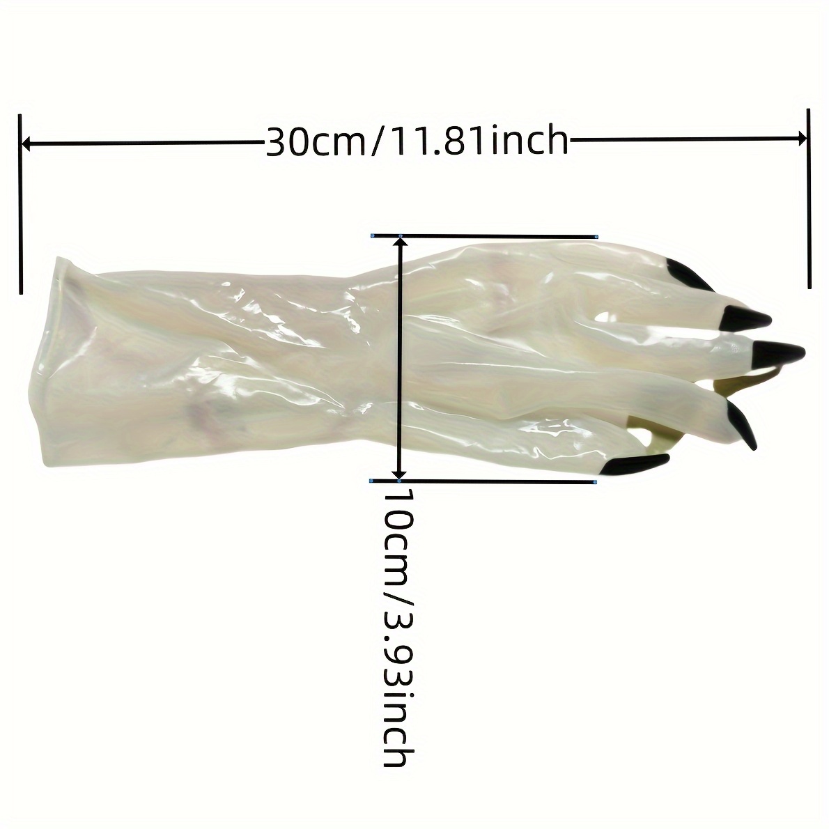 Malaysia natural latex one-time molding Zentai men to female clothing accessories sexy ultra-thin transparent high elasticity Kigurumi latex gloves with nail service - Image 4
