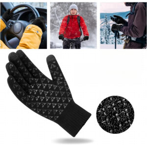 Men's & Unisex Thick Winter Touchscreen Gloves - Heavy-Duty Warmth, Soft Non-Bulky Suitable for Cycling, Outdoor Activities, Weather - Ideal for Riding, Gifts (Compatible for Smartphones/ Controls)