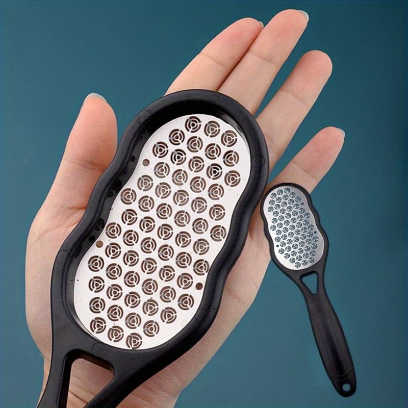1pc Professional Stainless Steel Foot Scrubber - Splash-Proof Design, Durable Rust- Handle, Essential Tool for Home SPA, Pedicure and Nail Care, High-Quality Fine and Coarse Grit Scrubber, Ergonomic Grip, Ideal Gift for Graduation, Thanksgiving, and - Image 3