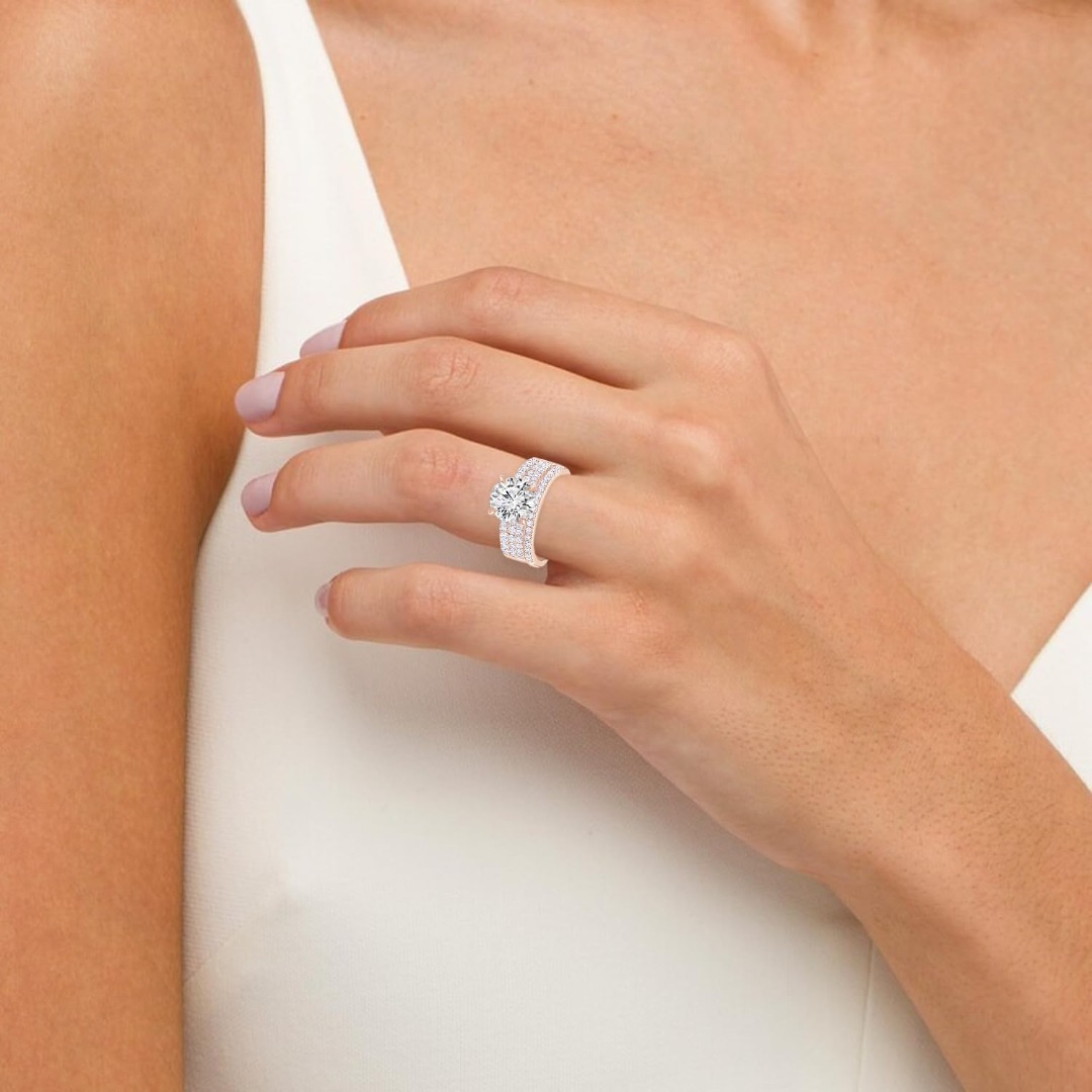 Lab-created Diamond Ring Features a VVS 1-5 Carat Lab-grown Lab-created Diamond, High-quality Stone, Perfect for Engagement Rings. Crafted in Sterling Silver. Ideal for Wedding Bands, Valentine's Day Gifts, Anniversary Presents, and Eternal Love - Image 5