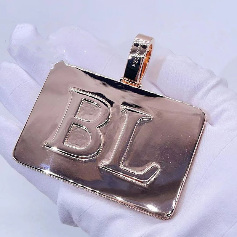 925 sterling silver full-Moissanite Moissanite hip-hop trend digital letter pen…