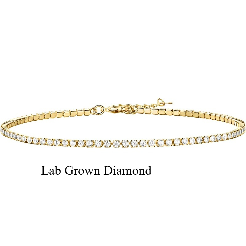 S925 sterling silver Tennis Anklets for Women Tennis Ankle Bracelet for Women w…