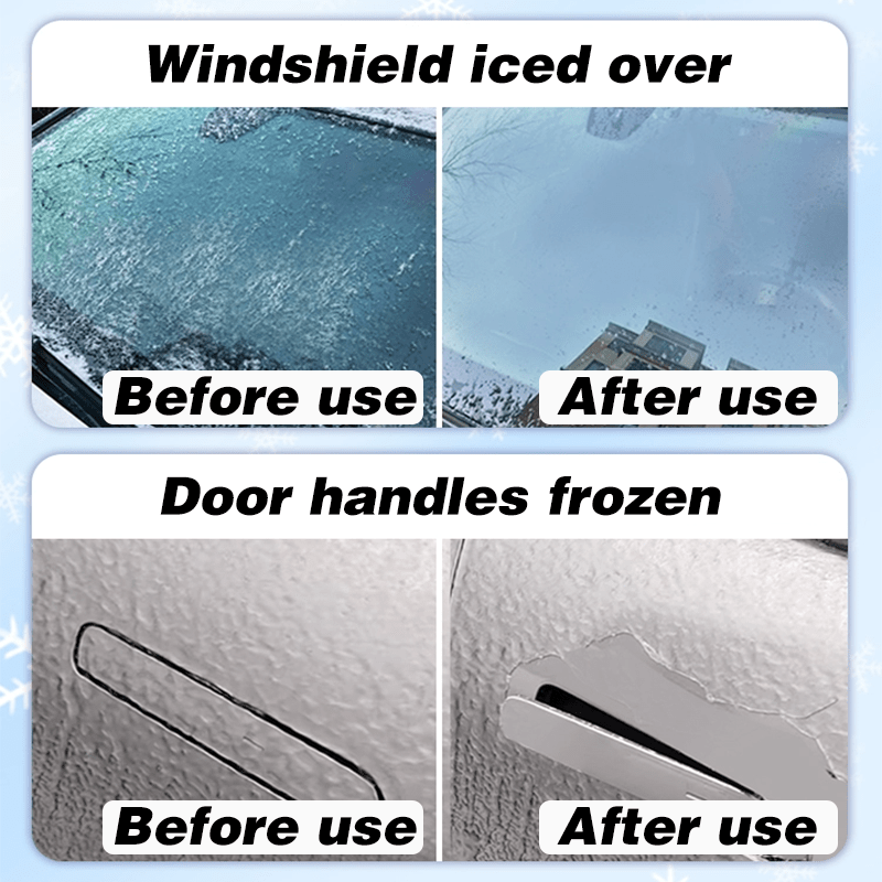 2pcs Universal Car De-Icing Spray, Quickly Melts Frost and Prevents Refreezing for Windows & Mirrors - Winter Safety Care Solution | Fridge Defroster & Auto Glass Defogger | Portable Anti-Freeze Agent with Fast-Acting Formula, Windshield Defroster - Image 5
