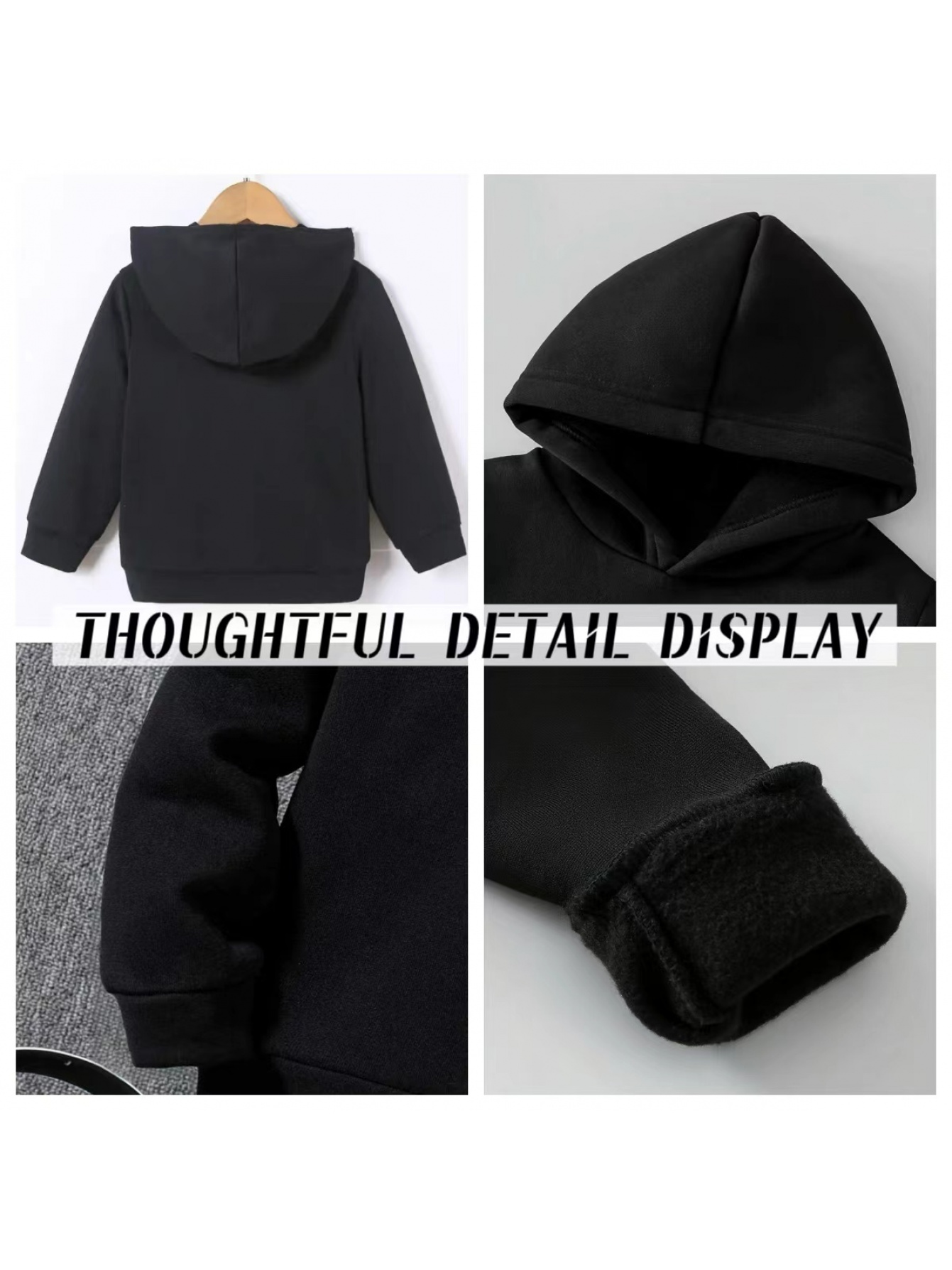 Hooded Sweatshirt Featuring Trendy Prints on Both Sides, Adorned with Playful Cartoon Numbers. Its Eye-Catching Style Makes It a Perfect Choice for Those Seeking a Fashionable Streetwear Vibe for Kids. - Image 6