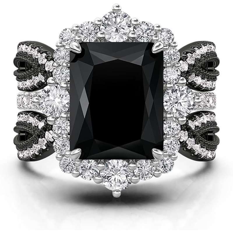 1pc S925 Silver Set Ring with 4-Carat Moissanite | Elegant and Luxurious, Perfe…