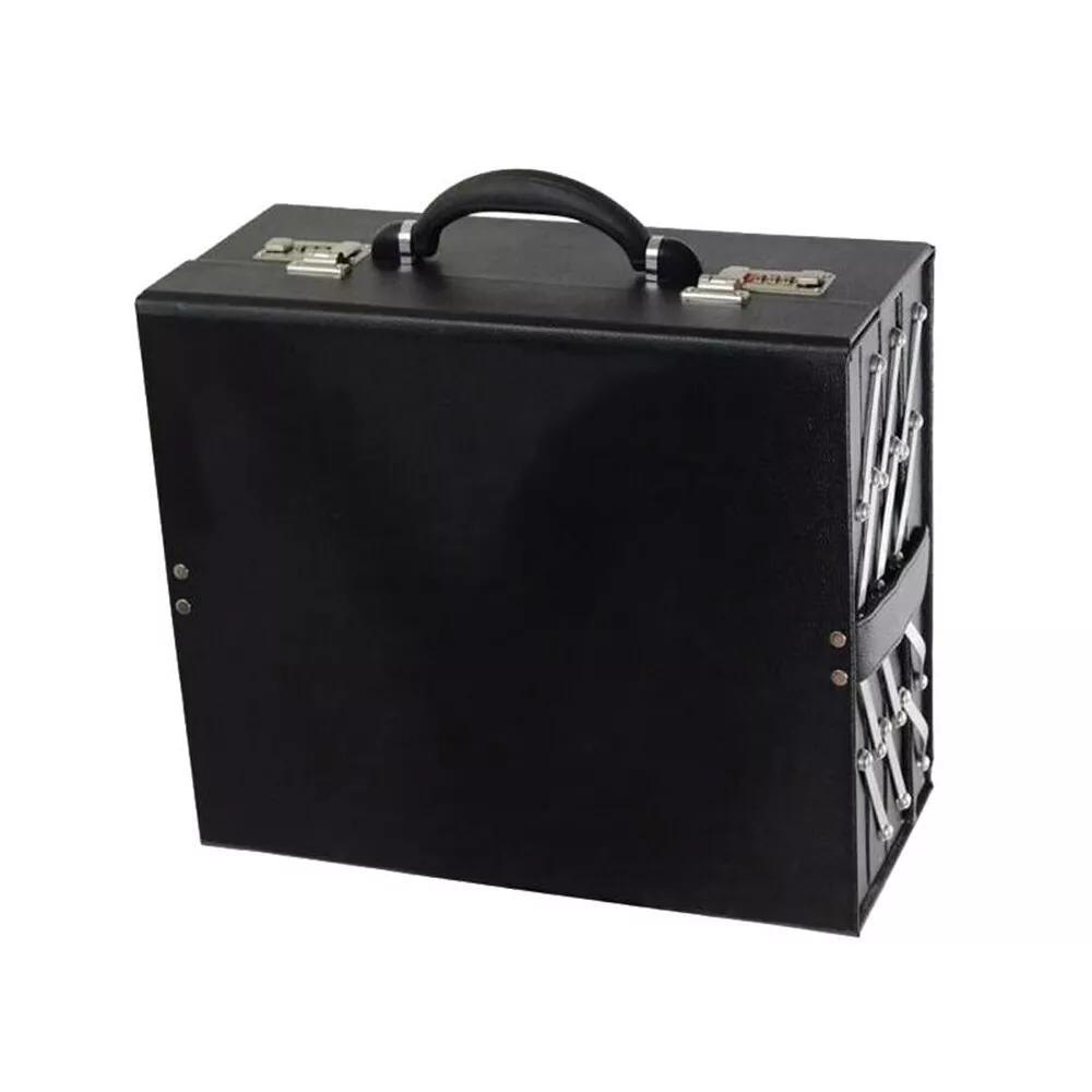 Luxurious Black Faux Leather Eyeglasses Storage Case - Holds 48 Pairs, Foldable 8-Tier Fashion Glasses Display Box with Soft Interior, Durable & Spacious Organizer for Glasses - Image 7