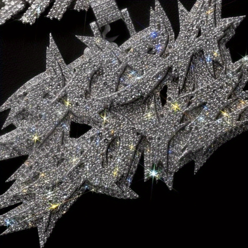 925 silver, inlaid Moissanite hip-hop style pendant, Men's and Women's necklaces, DIY letter name necklaces, birthday gifts, holiday gifts, the best gifts for boyfriends, daily wear - Image 3