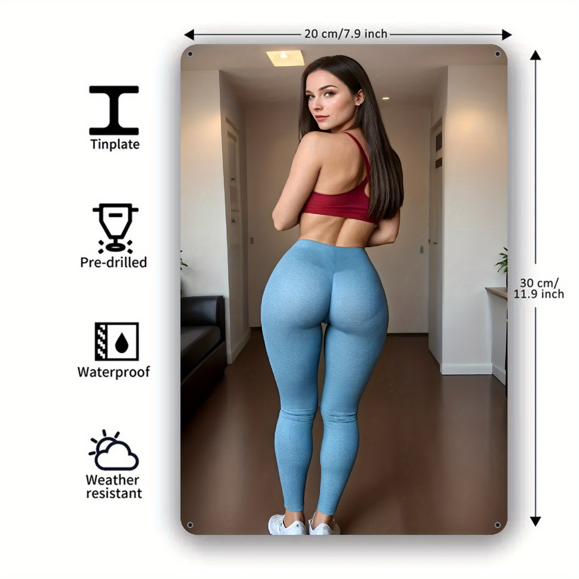 2D Flat, 8x12 Inch Gym Wall Decor Metal Sign - -Themed Fitness Motivational Plaque, Durable Iron Health & Vitality Symbol for Gym, Sports Center, Clinic, Spa - Modern Workout Room Decoration for trainers & athletes, 2D Flat - Image 6