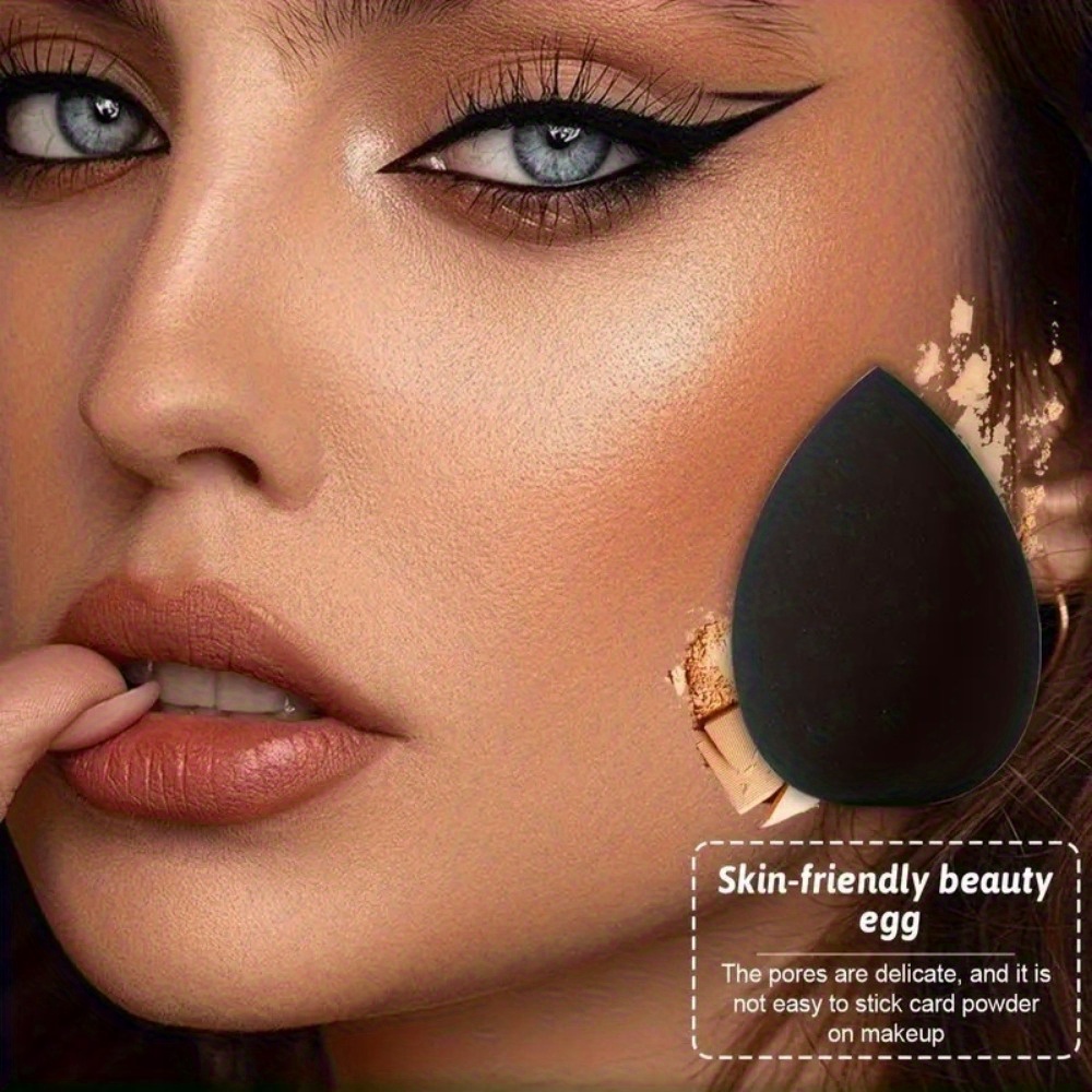 A Set of Black Makeup Brushes Featuring 13 Premium Synthetic Tools for Foundation, Concealer, Eyeshadow, And Blush, Along with a Makeup Sponge And a Cleaning Tool. - Image 5