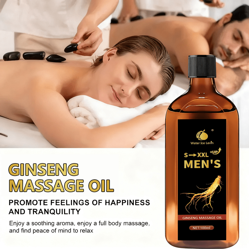 S-XXL +UP Men'S Ginseng Massage Oil with Shea Butter & Coconut Oil | Intense Hydration for Firm, Moisturized Skin - Nourishing Formula with Hyaluronic Acid & Tocopherol - Circular Massage Application for Deep Absorption - Suitable for All Skin Types - Image 3